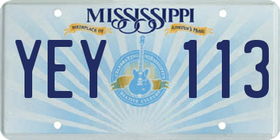 MS license plate YEY113