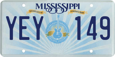MS license plate YEY149