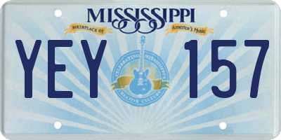 MS license plate YEY157