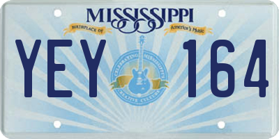 MS license plate YEY164