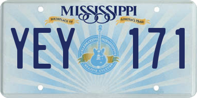 MS license plate YEY171