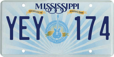 MS license plate YEY174