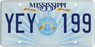 MS license plate YEY199