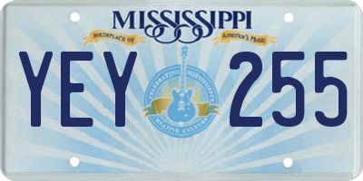 MS license plate YEY255