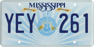 MS license plate YEY261