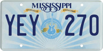MS license plate YEY270