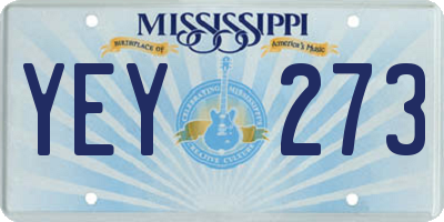 MS license plate YEY273