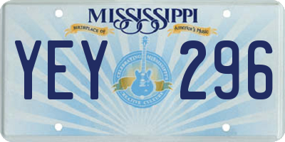 MS license plate YEY296