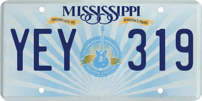MS license plate YEY319