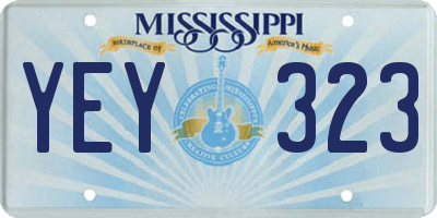 MS license plate YEY323