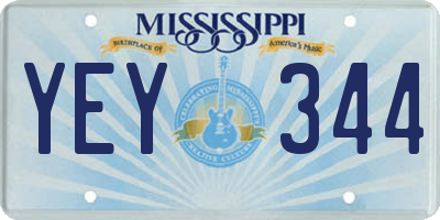 MS license plate YEY344