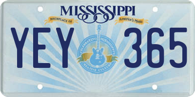 MS license plate YEY365