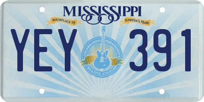 MS license plate YEY391