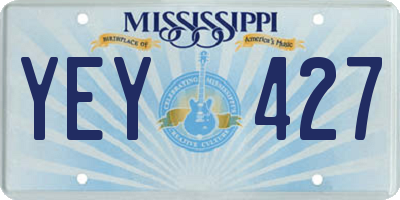 MS license plate YEY427