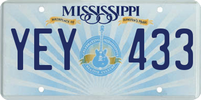 MS license plate YEY433