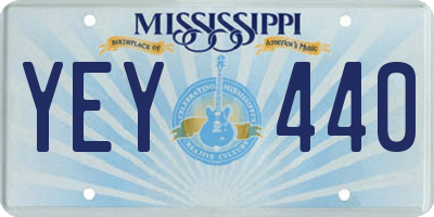 MS license plate YEY440