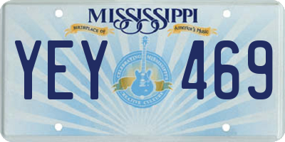 MS license plate YEY469