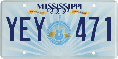 MS license plate YEY471