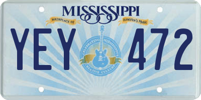 MS license plate YEY472
