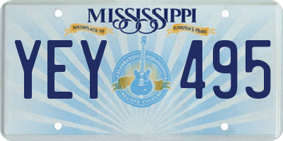 MS license plate YEY495