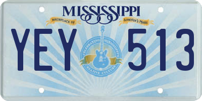 MS license plate YEY513