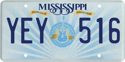 MS license plate YEY516