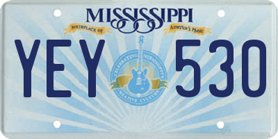 MS license plate YEY530