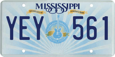 MS license plate YEY561