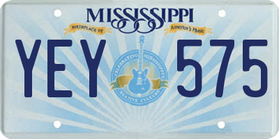 MS license plate YEY575