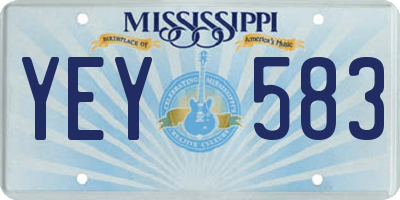 MS license plate YEY583
