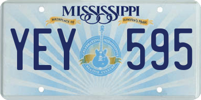 MS license plate YEY595