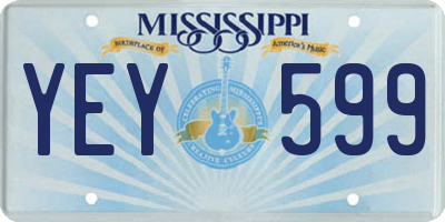 MS license plate YEY599