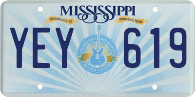MS license plate YEY619