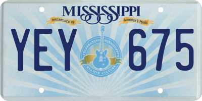 MS license plate YEY675