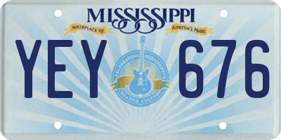 MS license plate YEY676