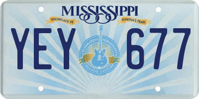 MS license plate YEY677