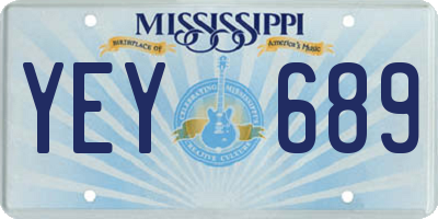 MS license plate YEY689