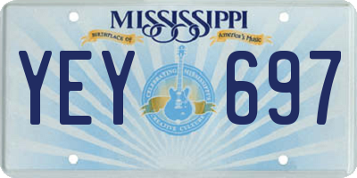MS license plate YEY697