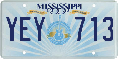 MS license plate YEY713