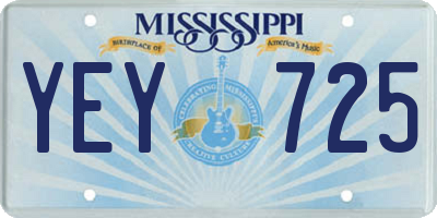 MS license plate YEY725