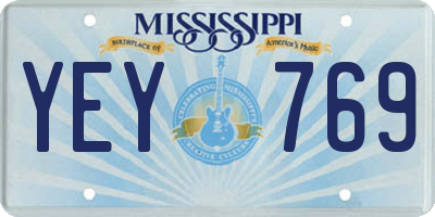 MS license plate YEY769
