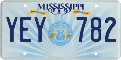 MS license plate YEY782