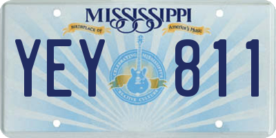 MS license plate YEY811