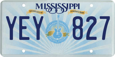 MS license plate YEY827
