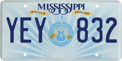 MS license plate YEY832