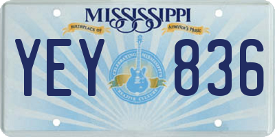 MS license plate YEY836
