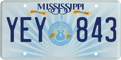 MS license plate YEY843