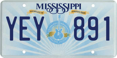 MS license plate YEY891