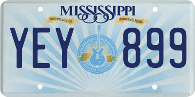 MS license plate YEY899
