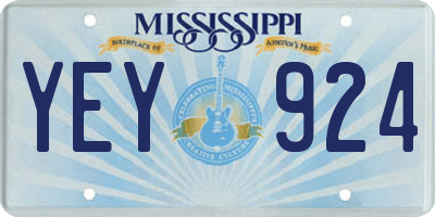 MS license plate YEY924